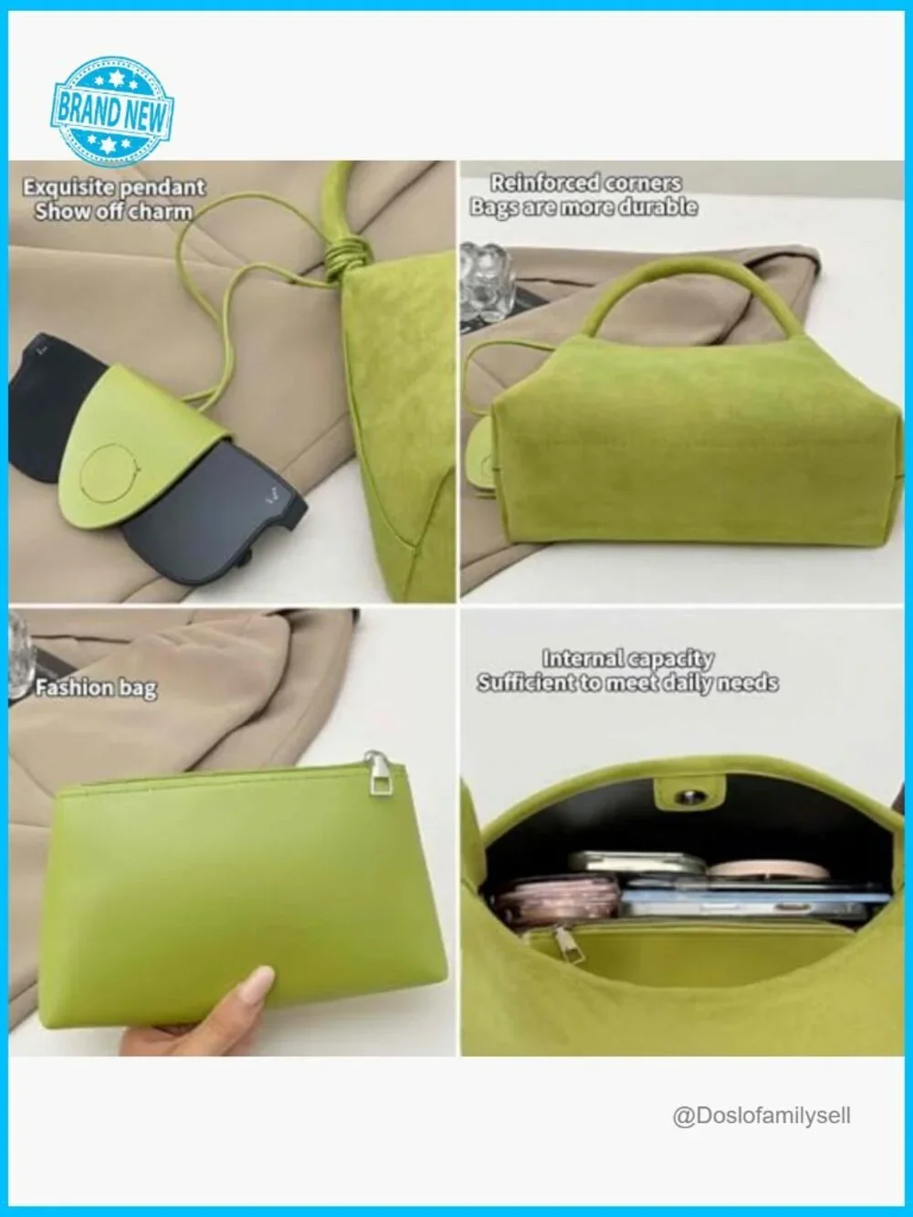 Suede Shoulder Bag Tote Hobo Purse Cute Trendy Leather Handbag Clutch Satchel